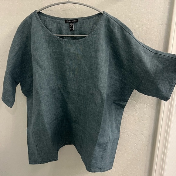 Eileen Fisher Boxy Linen Top - Picture 2 of 11